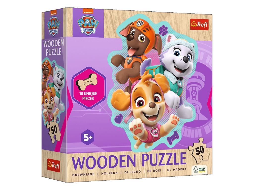 Дерев’яний пазл Trefl Paw Patrol Весела компанія собак, 50 елементів