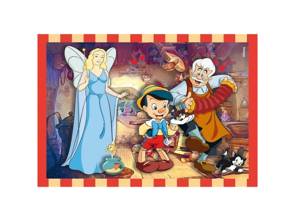 Пазлы 4в1, Герои мультфильмов Clementoni 21523