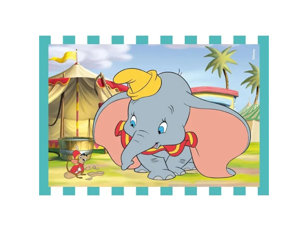 Пазлы 4в1, Герои мультфильмов Clementoni 21523