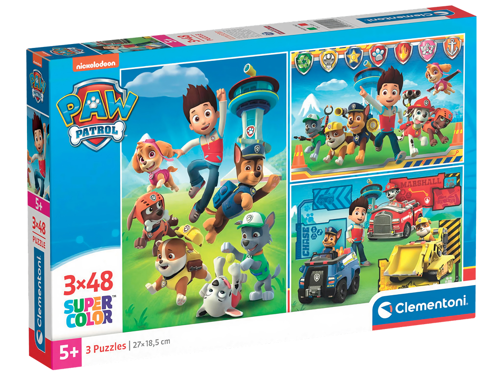 Пазли 3х48 елмемента,- Щенячий патруль, Clementoni 25326