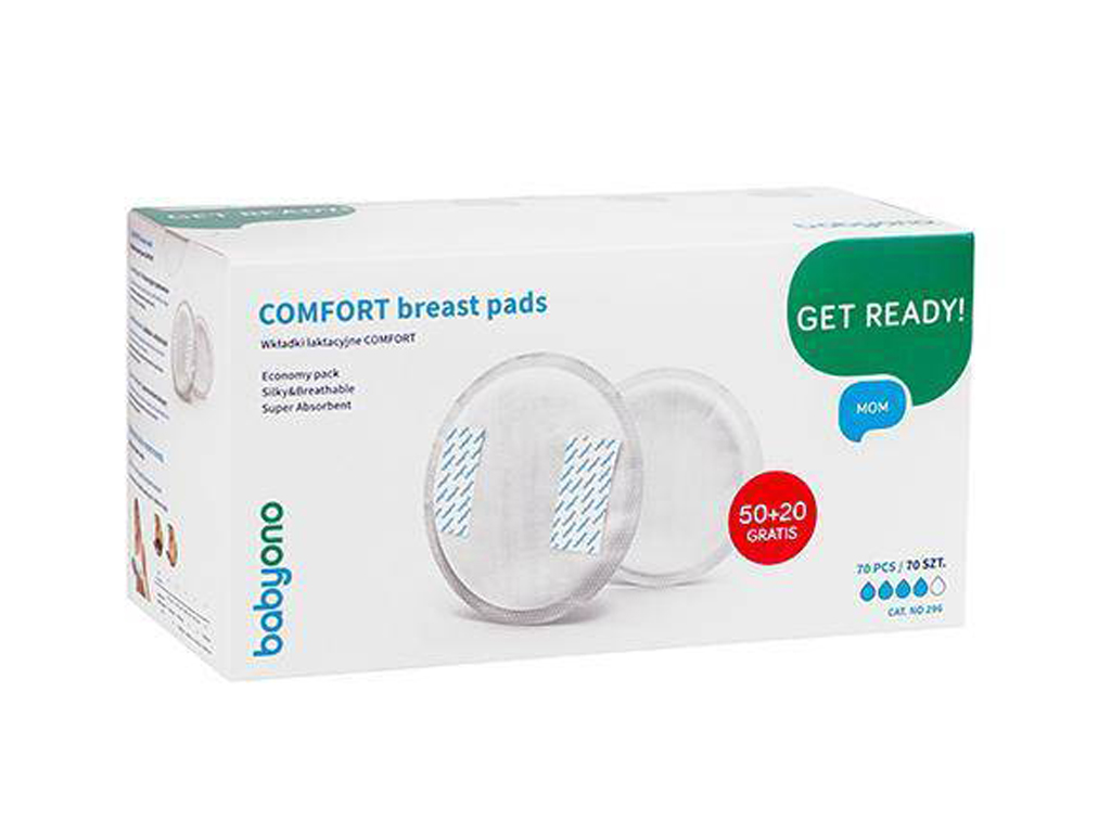 Вкладыши лактационные Comfort, 70 шт., 296, BabyOno