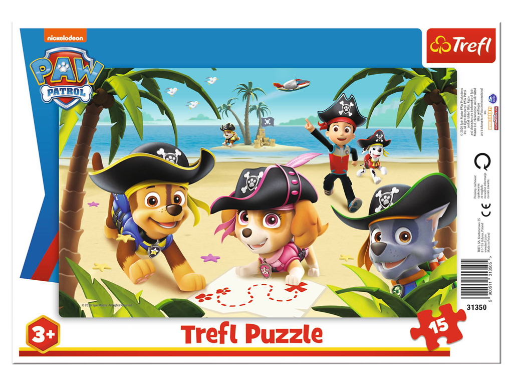 Пазл Trefl Paw Patrol Друзья щенячьего патруля, 15 элементов с рамкой