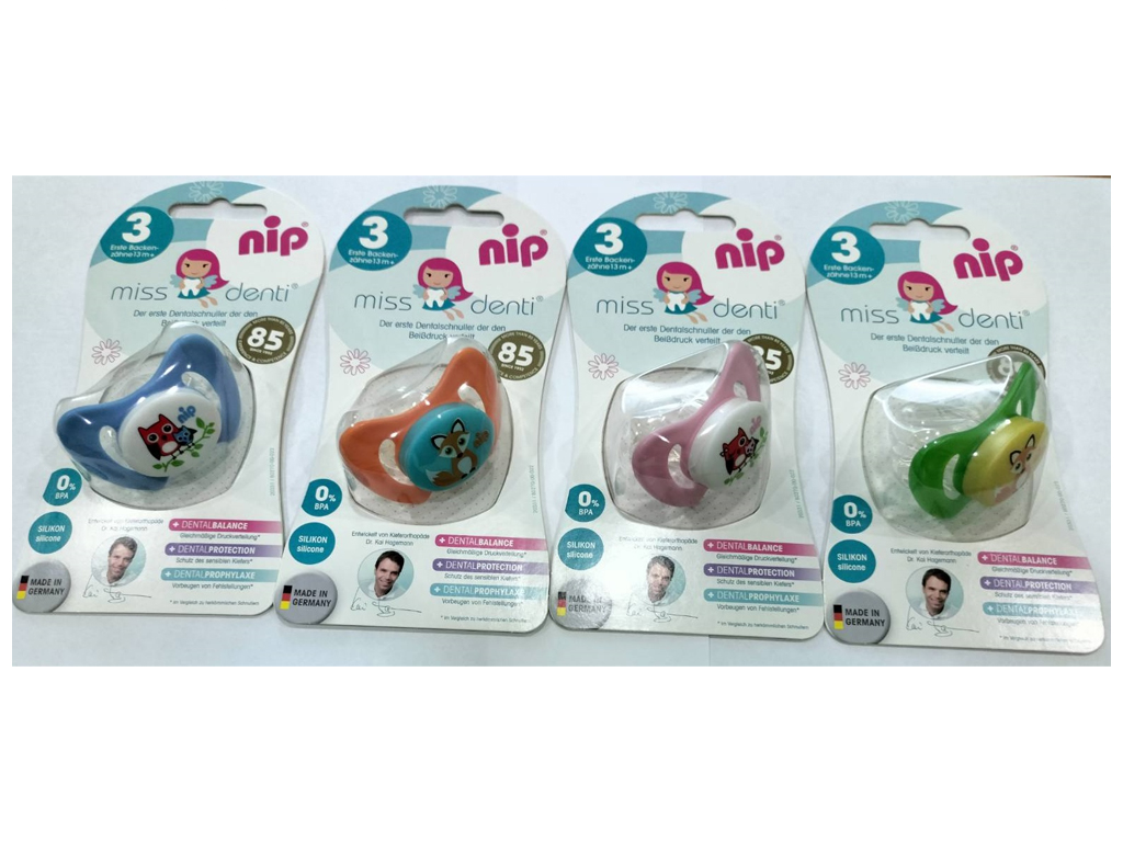 Пустышка силиконовая Miss Denti №3, 13-32 мес, 31802, Nip