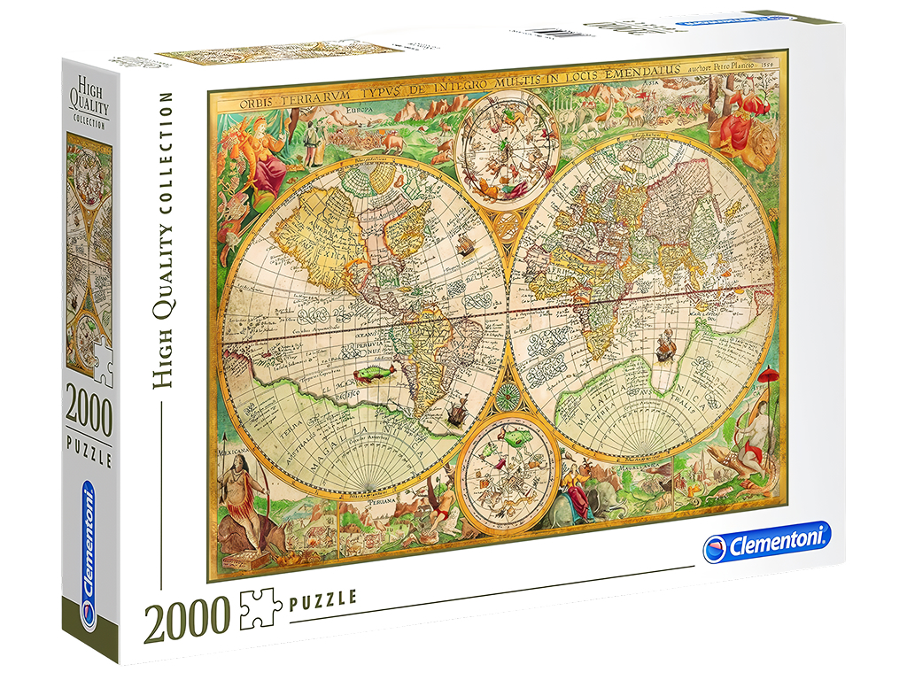 Пазли 2000 елелемнтів, "Колекція високої якості", Стародавня карта, Clementoni 32557