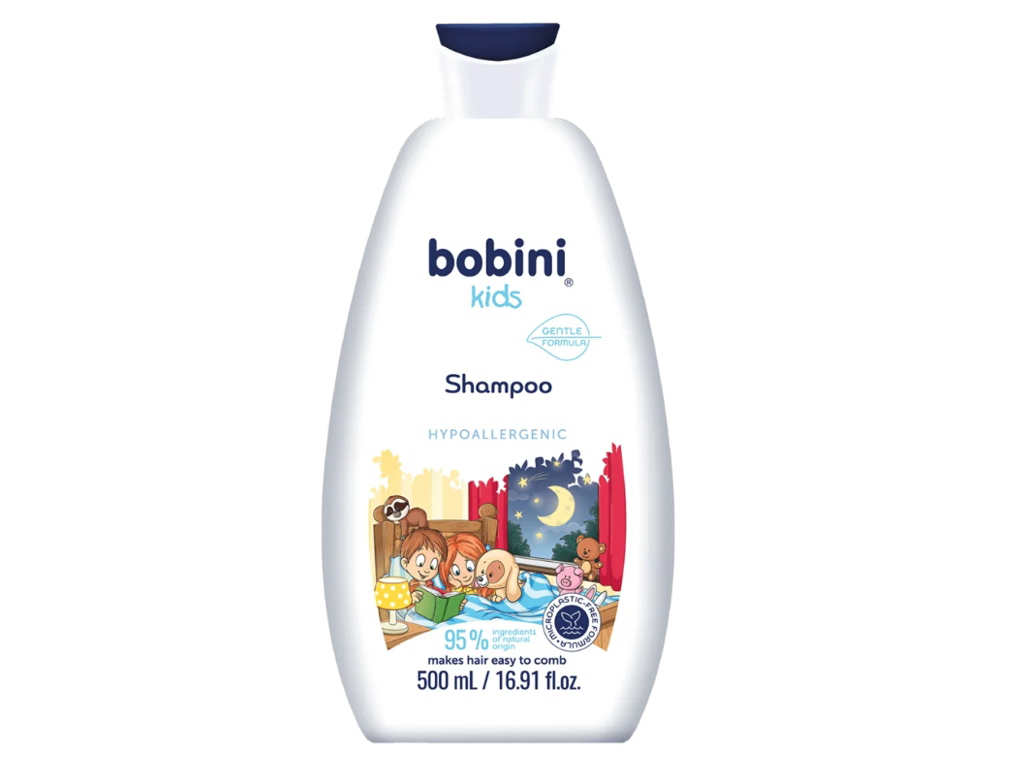 Детский шампунь гипоаллергенный,500 мл.1+, Bobini Kids 33281