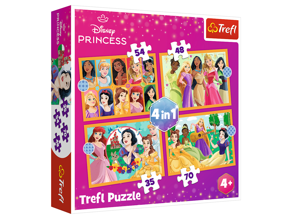 Пазл 4 в 1 Trefl Disney Princess Сказочные истории