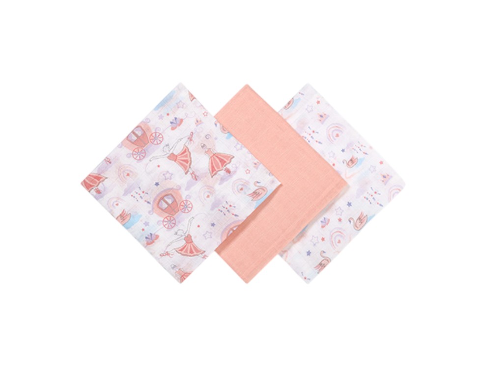 Пеленки муслиновые хлопковые 70×70 см 3 шт., 348/11, BabyOno