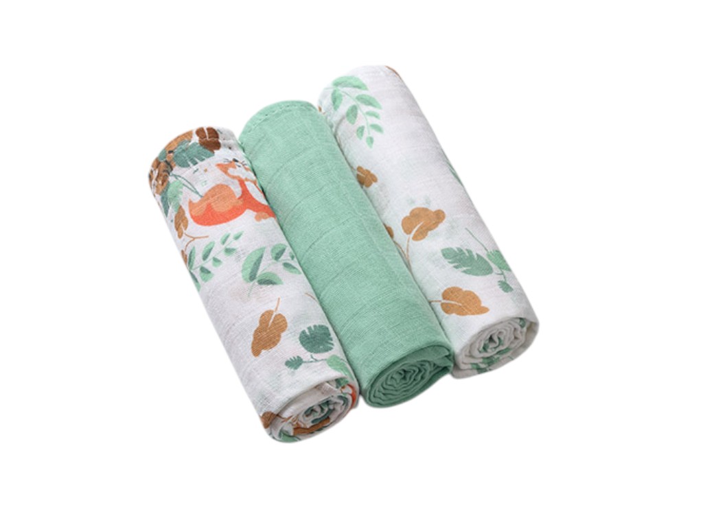 Пелушки муслиновые хлопковые 70×70 см 3 шт., 348/12, BabyOno