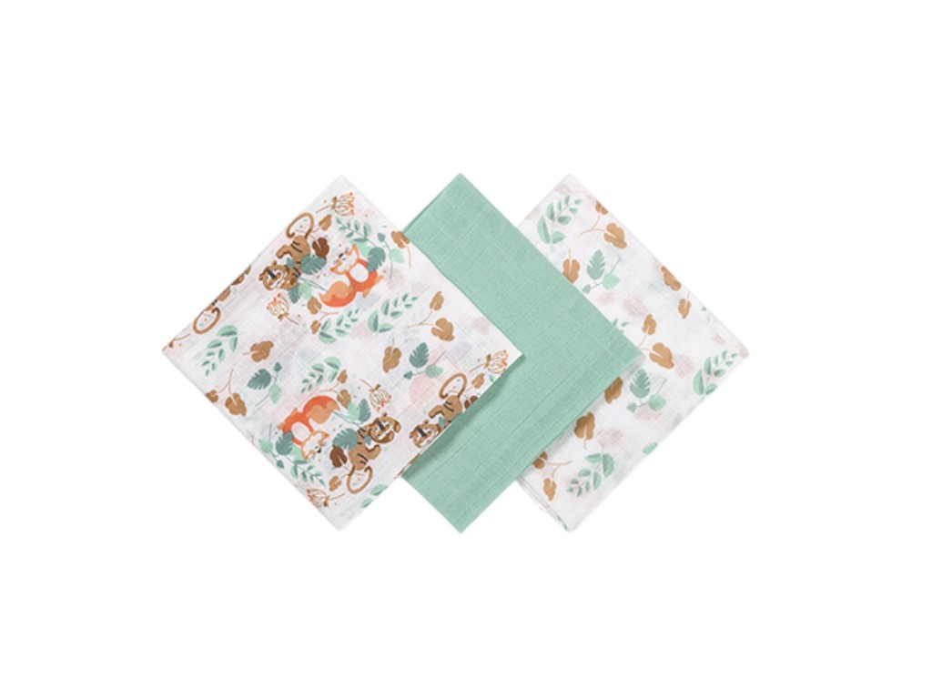 Пелушки муслиновые хлопковые 70×70 см 3 шт., 348/12, BabyOno