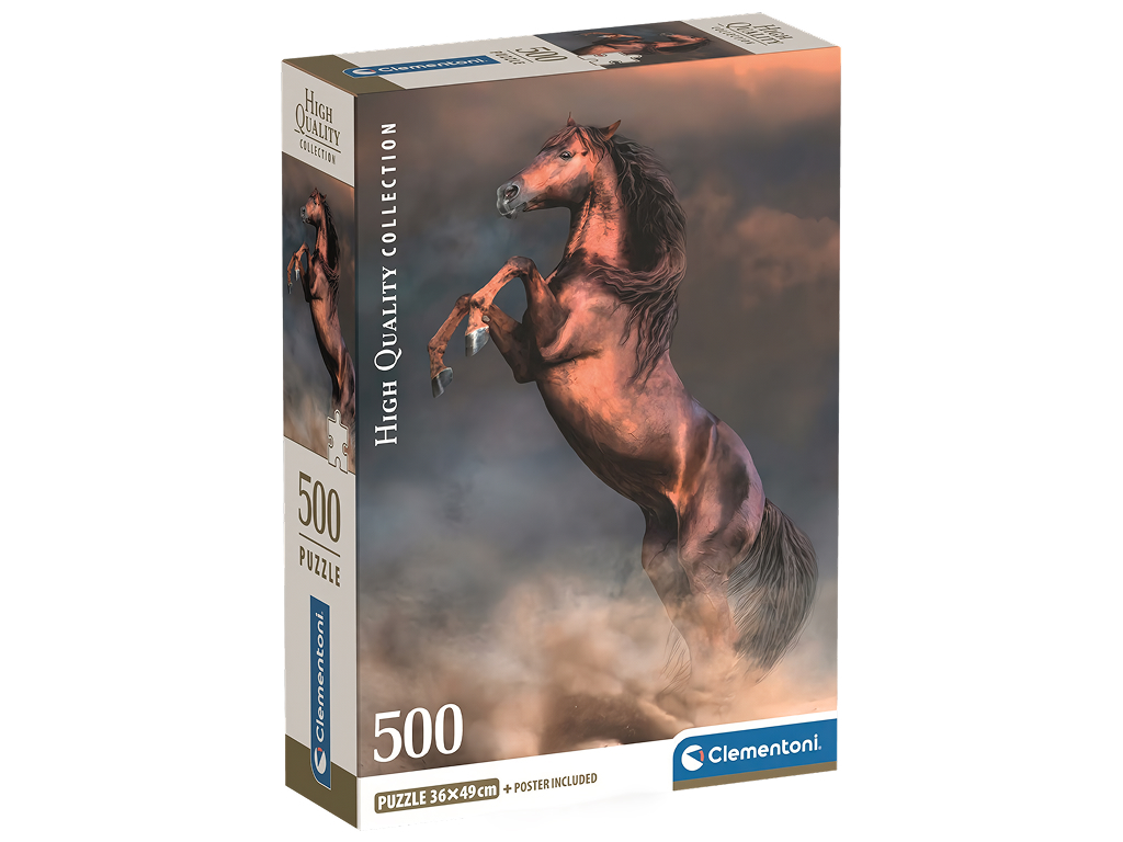 Пазли 500 елементів, "Колекція високої якості", Дикий рудий кінь, Clementoni 35595