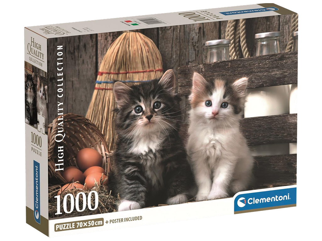 Пазлы Люблю кошек Clementoni, 1000 элементов