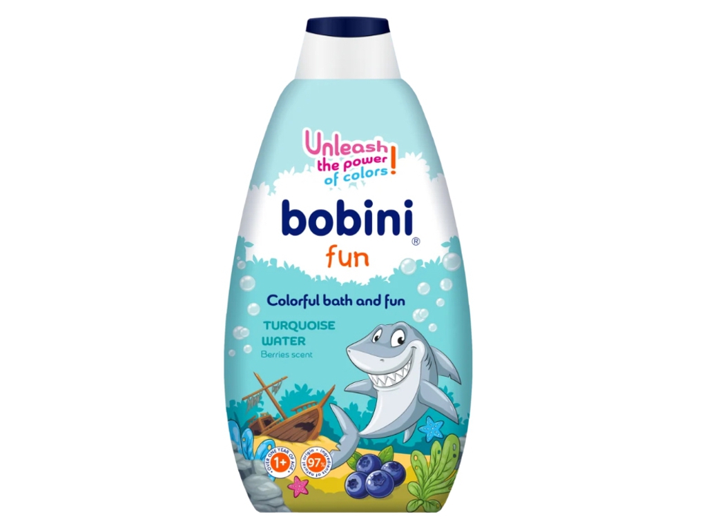 Кольоровий гель для купання та гри Блакитна вода 500 мл, Bobini Fun 45031