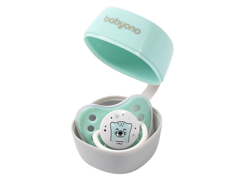 Футляр для пустышки, мятный Natural Nursing, 5,5x5 см, 535/02, BabyOno
