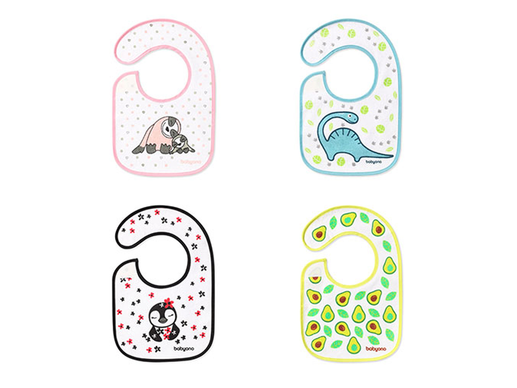 Слюнявчик махровый I eat and I grow, 30x30 см, хлопок, от 3 мес, 831, BabyOno