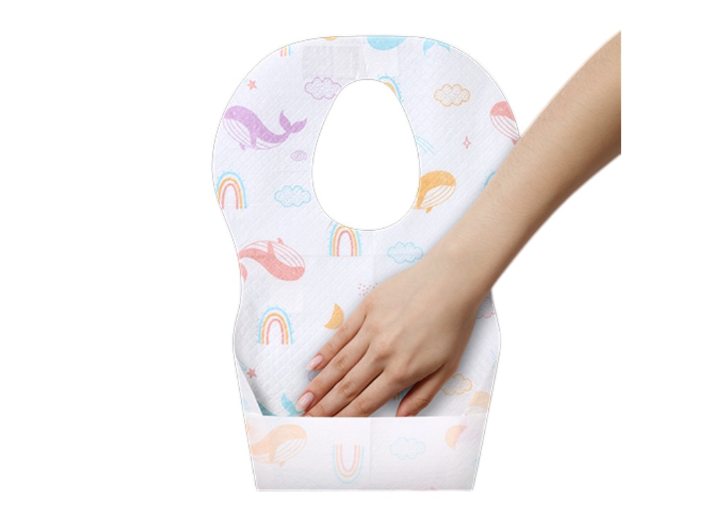 Нагрудник одноразовый мягкий, 10 шт, 23,5x34,5 см, 878, BabyOno