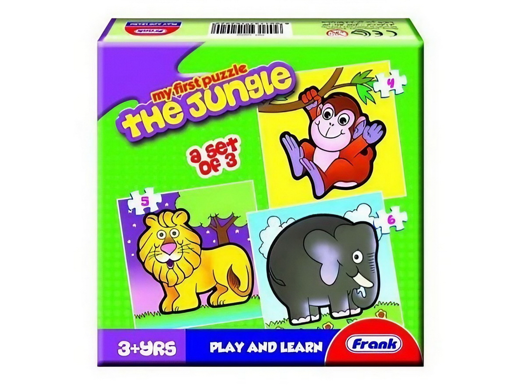 Пазли для малюків Джунглі, 3 в 1; Frank 10202