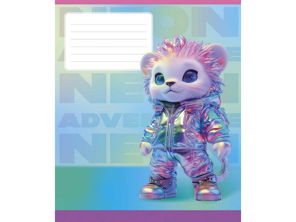 Зошит учнівський у лінію "Neon toys", 12 аркушів, УФ-лак, Школярик 012-3545L