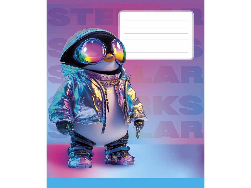 Зошит учнівський у лінію "Neon toys", 12 аркушів, УФ-лак, Школярик 012-3545L