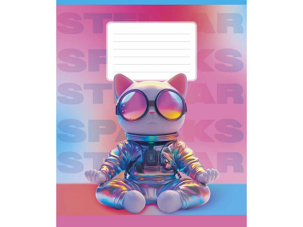 Зошит учнівський у лінію "Neon toys", 12 аркушів, УФ-лак, Школярик 012-3545L