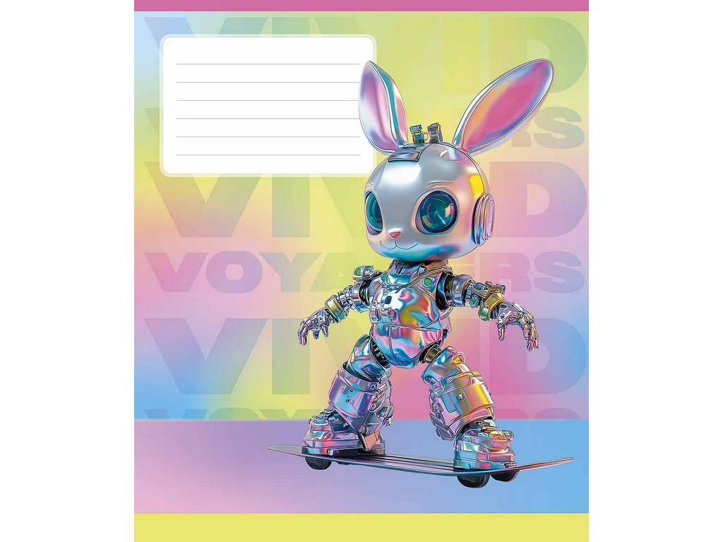 Зошит учнівський у лінію "Neon toys", 12 аркушів, УФ-лак, Школярик 012-3545L