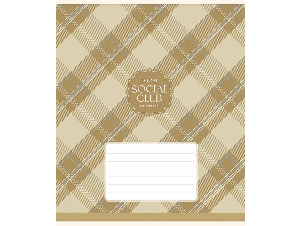 Зошит учнівський у лінію, 12 аркушів, "Social club" ВД-лак, Школярик 012-3649L