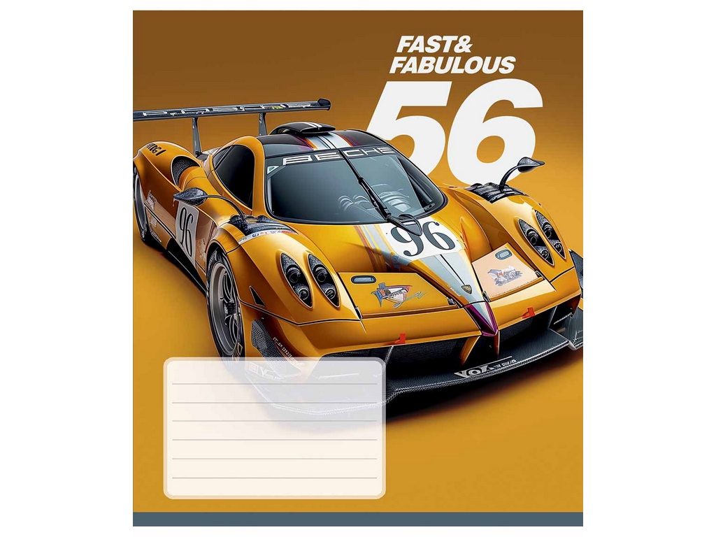 Тетрадь в косу линию Школярик Fast & Fabulous, 12 листов, микс видов, цена за 1шт