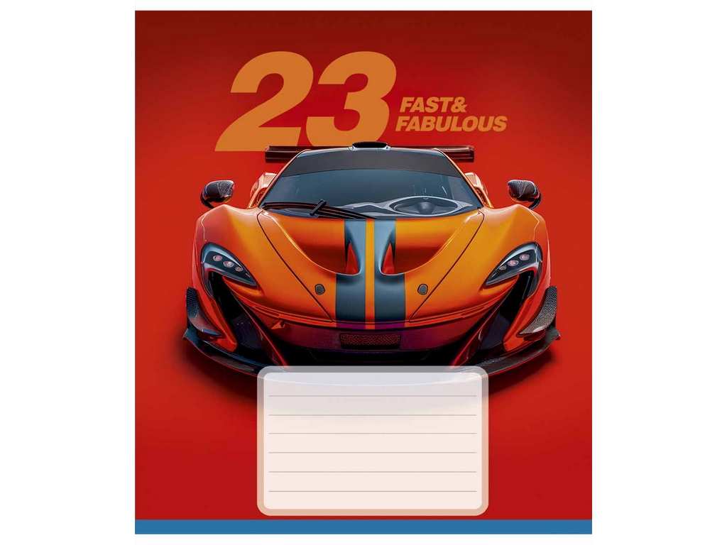 Тетрадь в косу линию Школярик Fast & Fabulous, 12 листов, микс видов, цена за 1шт