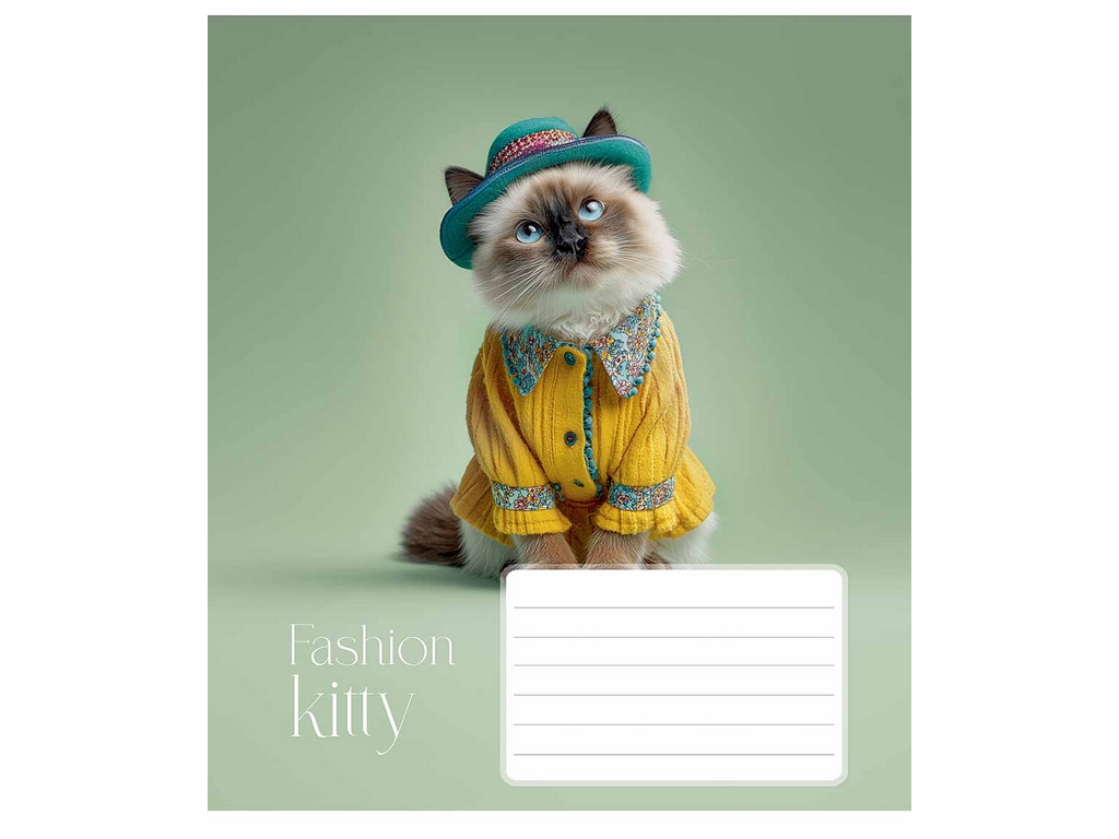 Зошит 12 арк. у клітинку Star Fashion pets 012-3687K, ВД-лак, 5 видів (ціна за 1шт),  Школярик