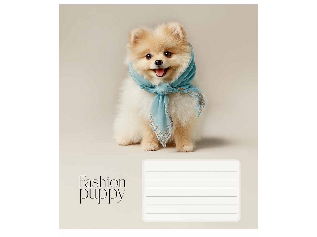 Зошит 12 арк. у клітинку Star Fashion pets 012-3687K, ВД-лак, 5 видів (ціна за 1шт),  Школярик