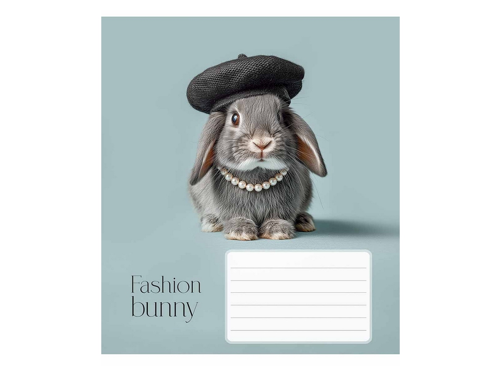 Зошит у лінію Fashion Puppy, 12 аркушів, 5 видів (ціна за 1шт), Школярик