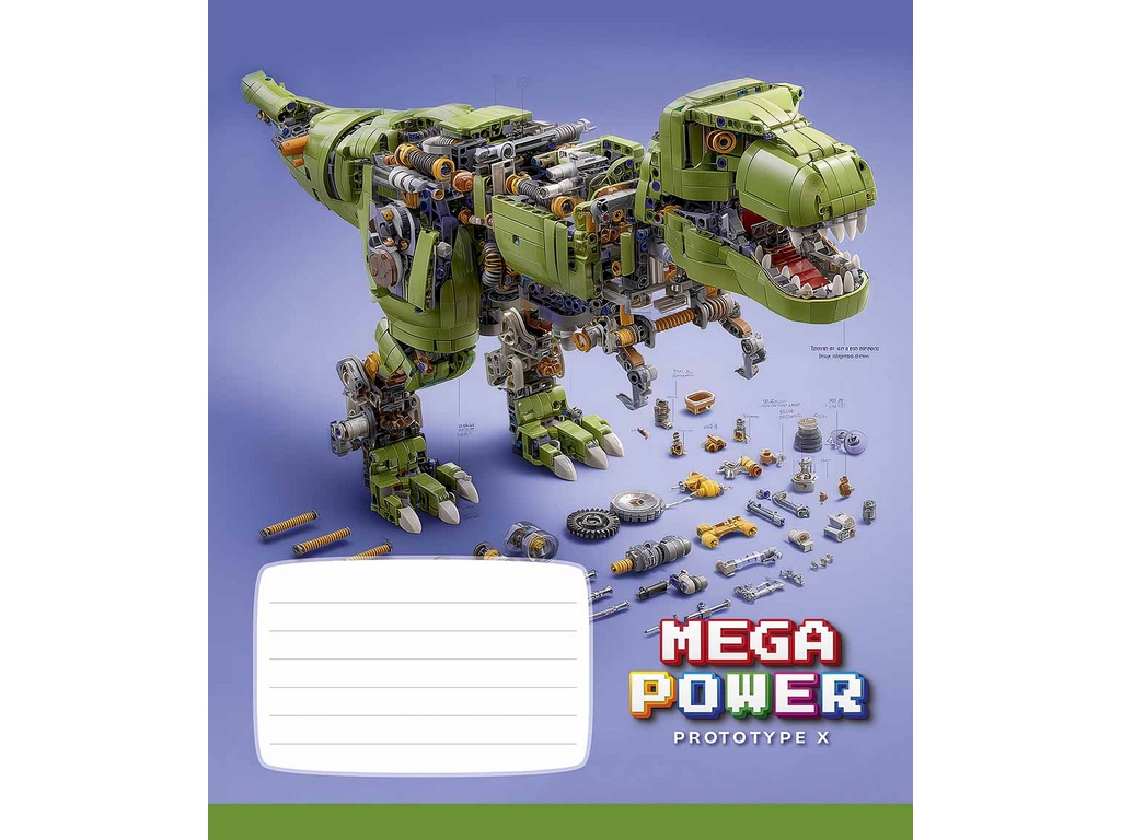 Тетрадь ученическая "Mega Power", 12 листов, в линию, 5 видов (цена за 1шт), Школярик