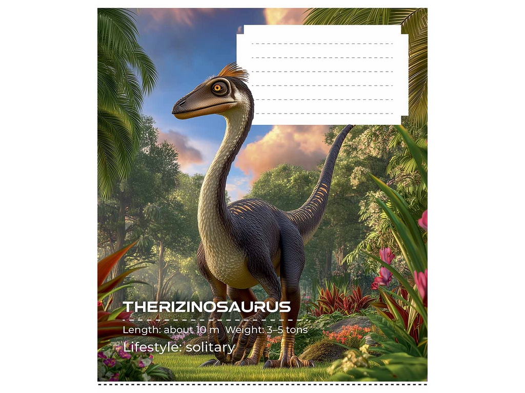 Зошит шкільний у клітинку Dinosaurs, 12 аркушів, Школярик 012-3753K