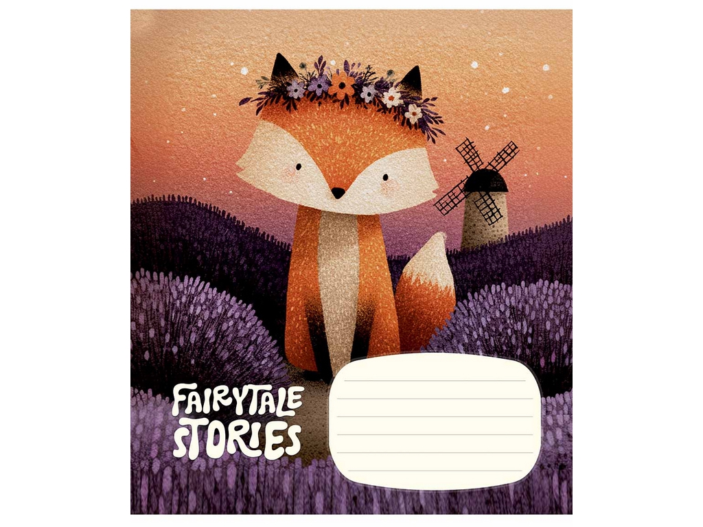 Зошит шкільний у клітинку Fairytale Stories, 12 аркушів, Школярик 012-3755K