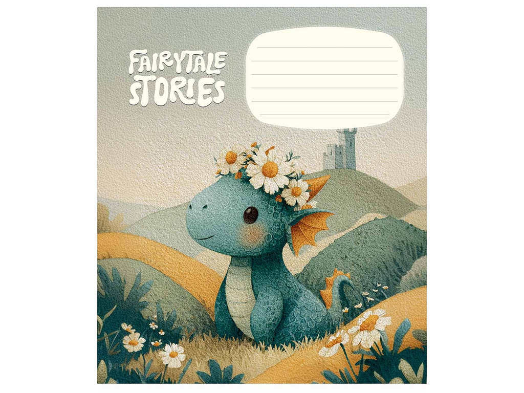 Зошит шкільний у клітинку Fairytale Stories, 12 аркушів, Школярик 012-3755K
