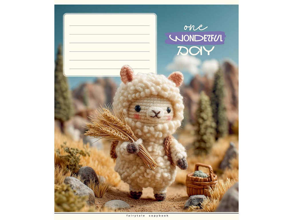 Тетрадь в косу линию Школярик One Wonderful Day, 12 листов, микс видов, цена за 1шт