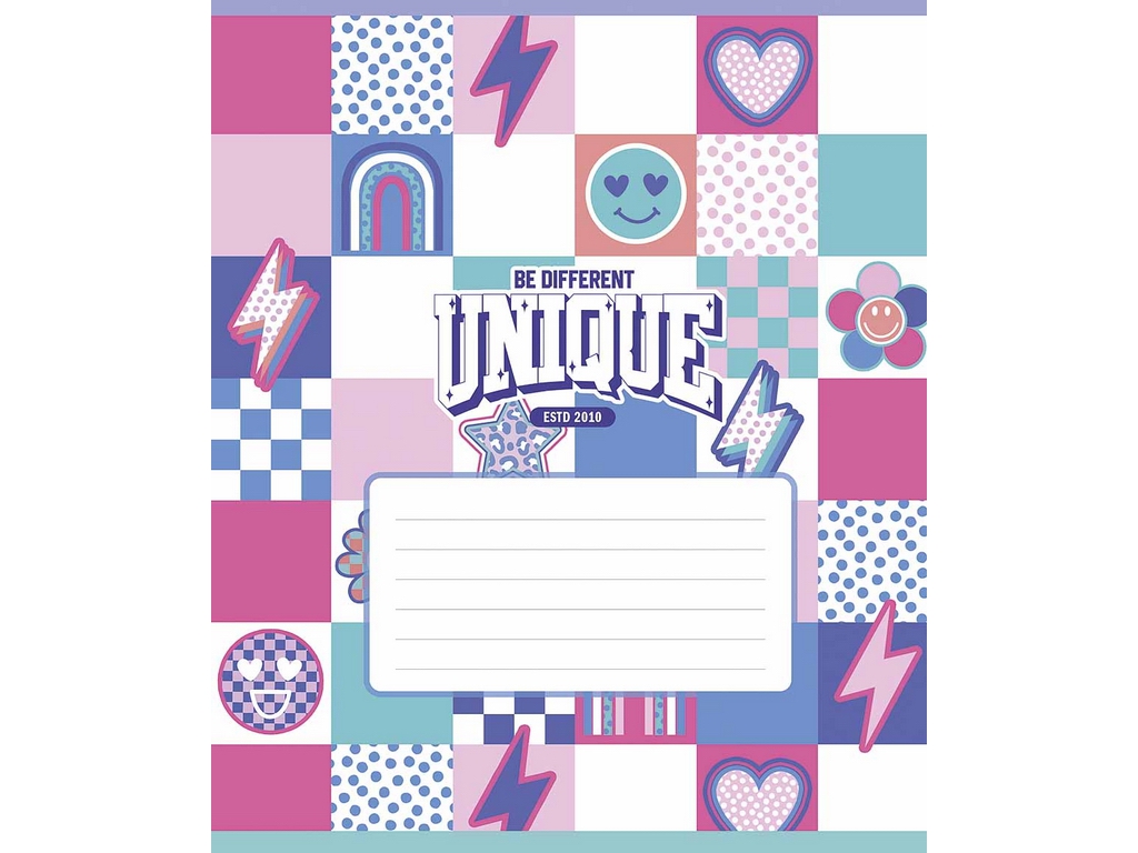 Зошит учнівський, 18 аркушів, у клітинку, " I'm unique", Школярик 018-3527K