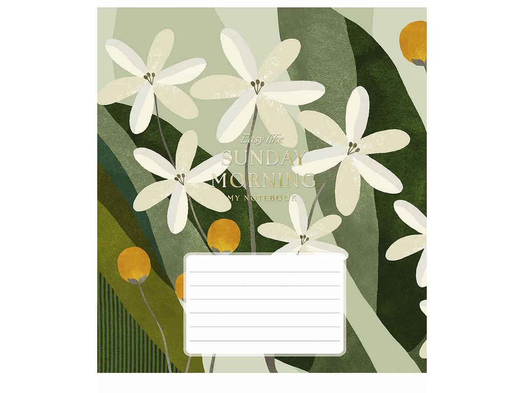 Зошит учнівський Lovely blooming у клітинку 18 аркушів, УФ-лак, 018-3674K (ціна за 1), Школярик