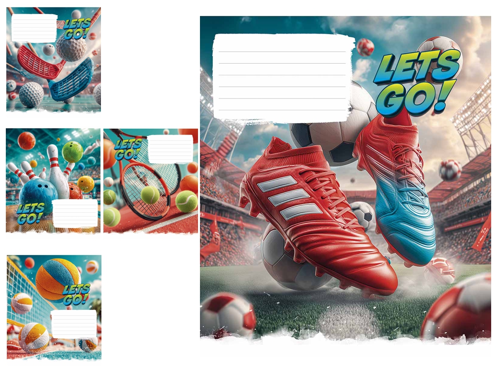Зошит учнівський 18 аркушів, у клітинку "Let's Go! 18 к", Школярик 018-3678K