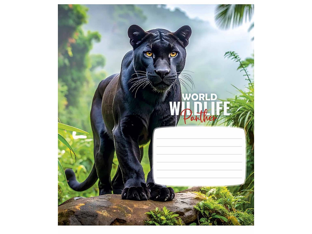 Зошит лінію Wildlife 018-3679L, 18 аркушів, ВД-лак, 5 видів (ціна за 1шт), Школярик