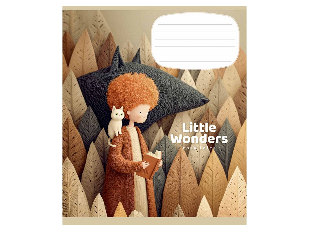 Зошит у лінію Little Wonders, 18 аркушів, 5 видів (ціна за 1шт), Школярик