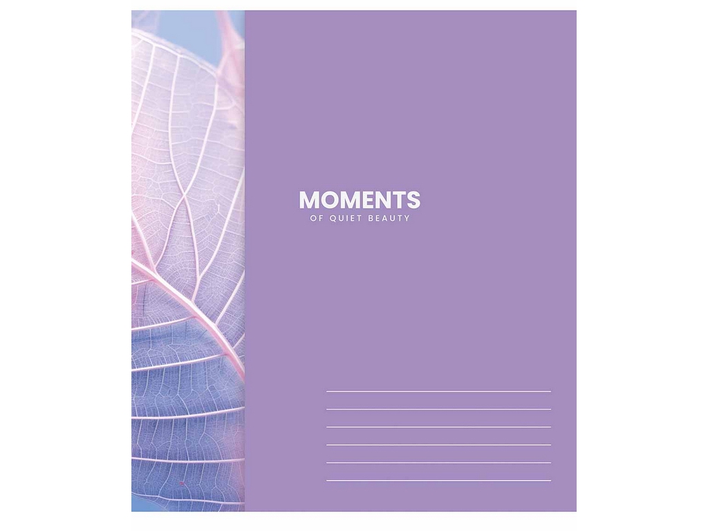 Тетрадь ученическая "Moments", 18 листов, в линию, ВД-лак, 5 видов (цена за 1шт), Школярик