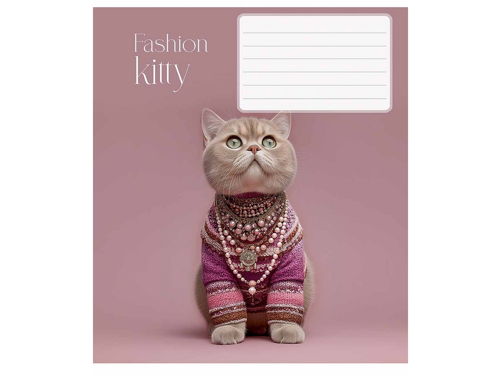Зошит у лінію Fashion pets 018-3687L, 18 аркушів, ВД-лак, 5 видів (ціна за 1шт), Школярик