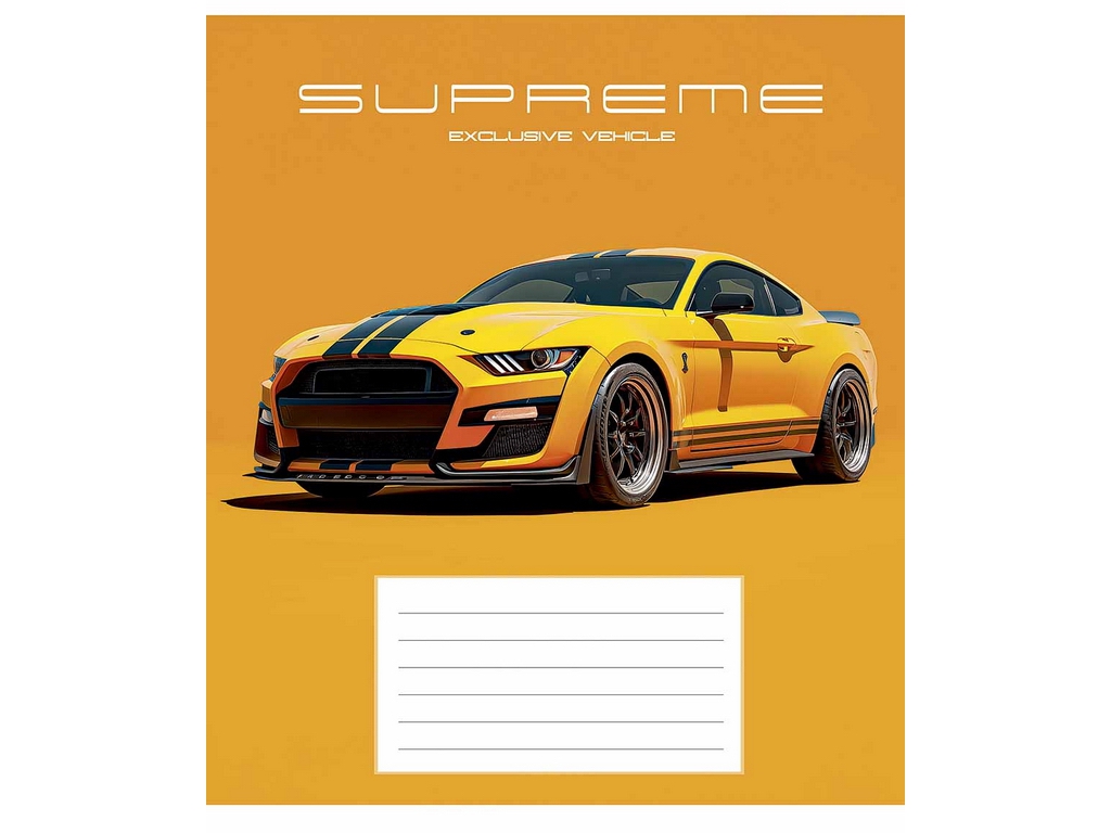 Зошит у лінію Supreme vehicle 018-3691L, 18 аркушів, ВД-лак, 5 видів (ціна за 1шт), Школярик