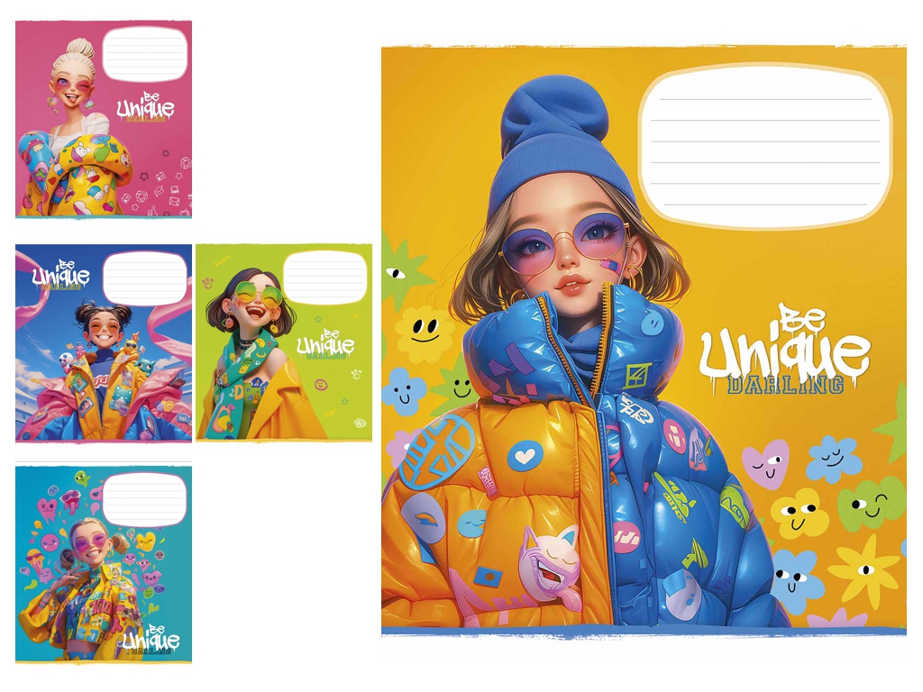 Зошит учнівський 24 аркуші, у лінію, "Be unique", Школярик 024-3455L