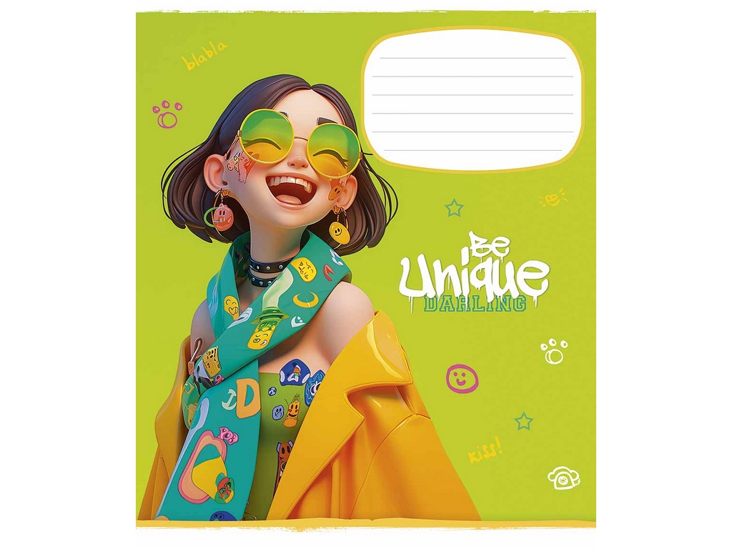 Зошит учнівський 24 аркуші, у лінію, "Be unique", Школярик 024-3455L