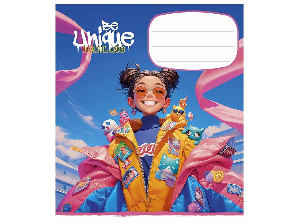 Зошит учнівський 24 аркуші, у лінію, "Be unique", Школярик 024-3455L