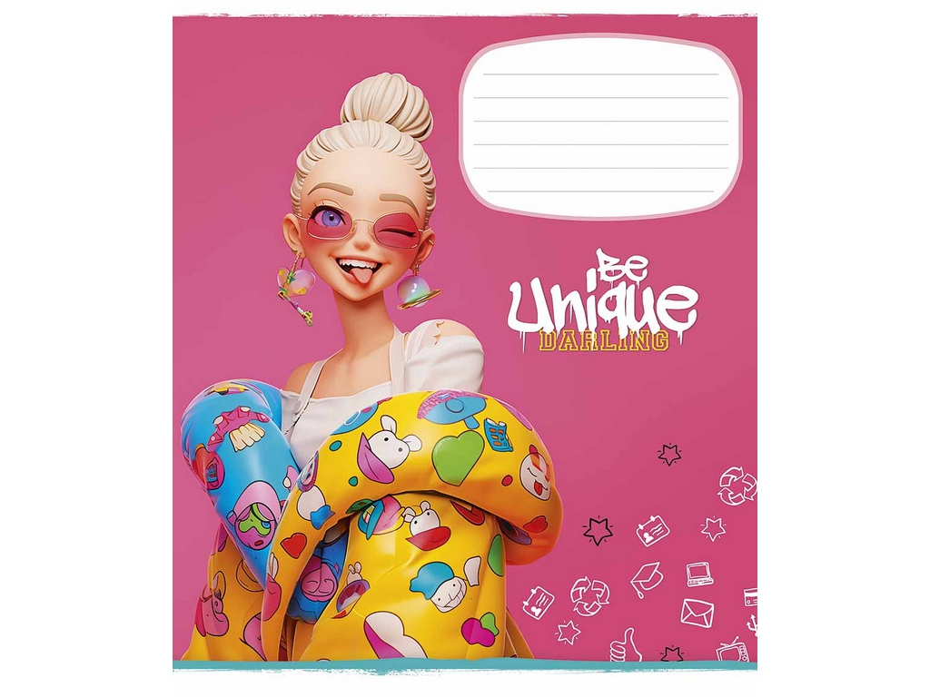 Зошит учнівський 24 аркуші, у лінію, "Be unique", Школярик 024-3455L