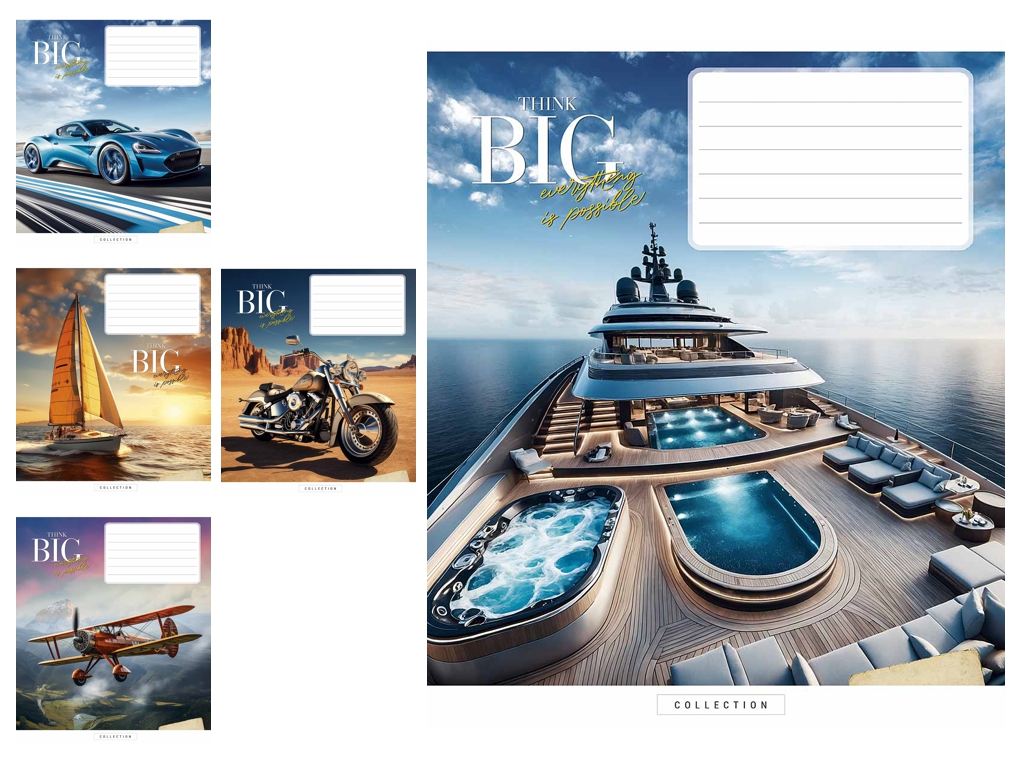 Зошит учнівський 24 аркуші " Dream big", у клітинку, Школярик 024-3672K
