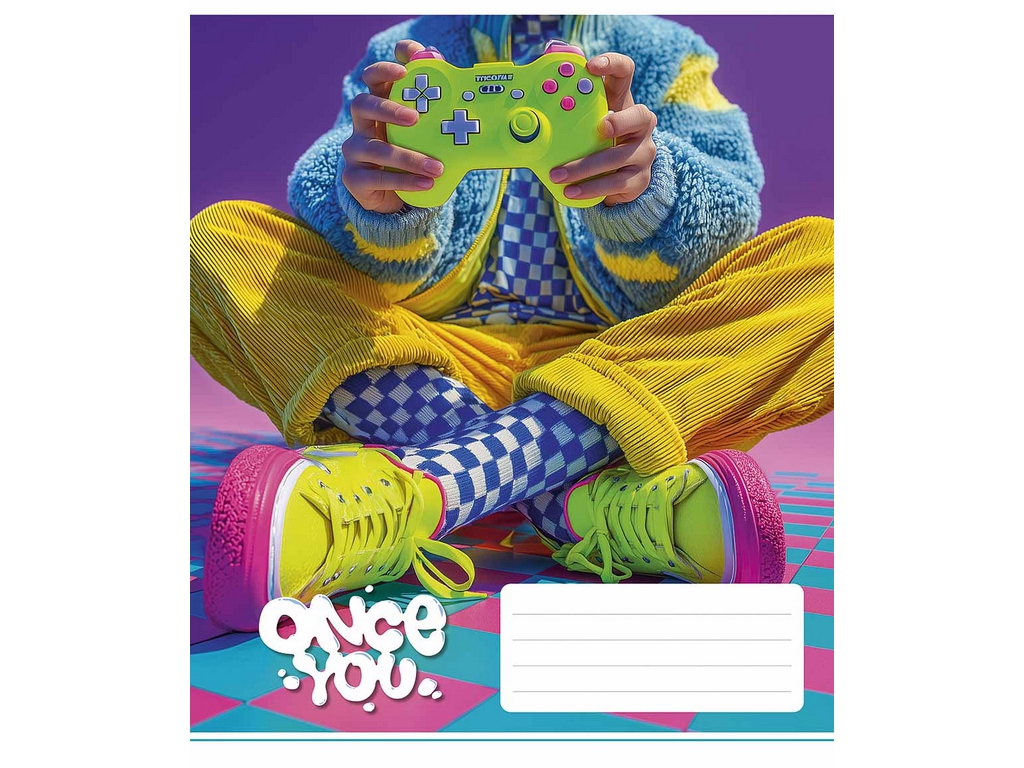 Зошит у лінію Once You 036-3604L, 36 аркушів, ВД-лак, 5 видів (ціна за 1шт), Школярик