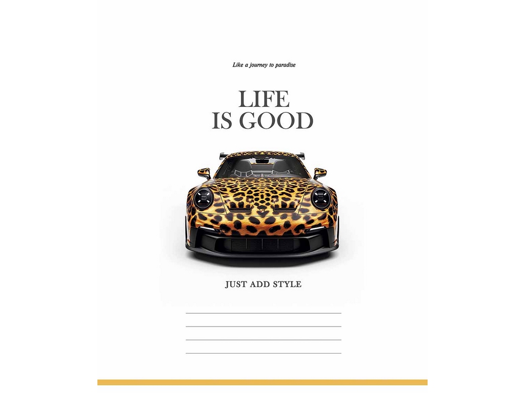 Зошит у лінію Life is good 036-3670L, 36 аркушів, ВД-лак, 5 видів (ціна за 1шт), Школярик